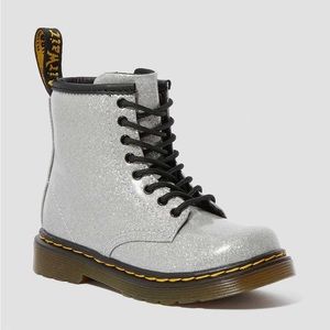 Dr Martens 1460 Glitter Toddler Ankle Boot US 10 Silver